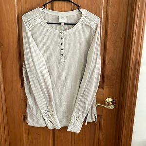 Knox Rose Crochet Embellished Long Sleeve